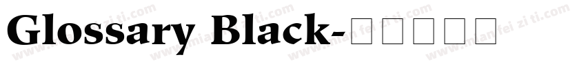 Glossary Black字体转换